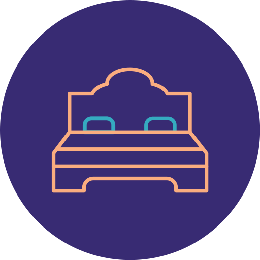 cama doble icono gratis