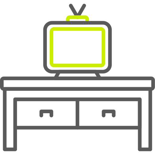 mesa de televisión icono gratis