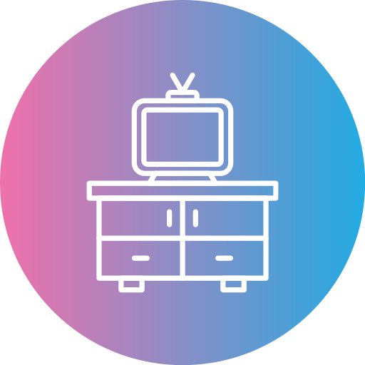 mesa de televisión icono gratis