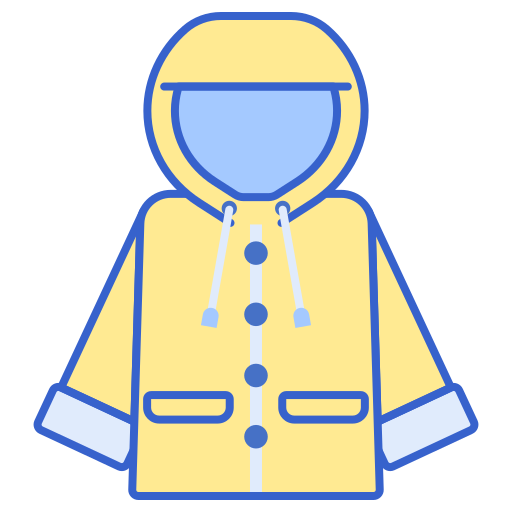 Raincoat Flaticons Lineal Color icon