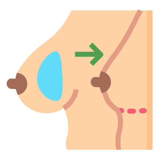 implante mamario icono gratis