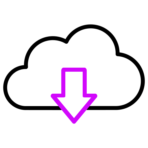 descarga en la nube icono gratis