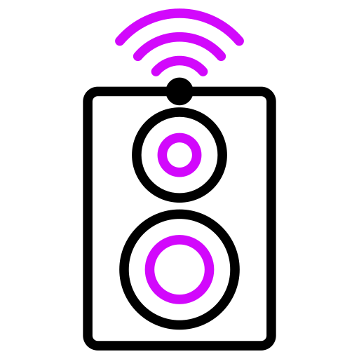 audio inalámbrico icono gratis