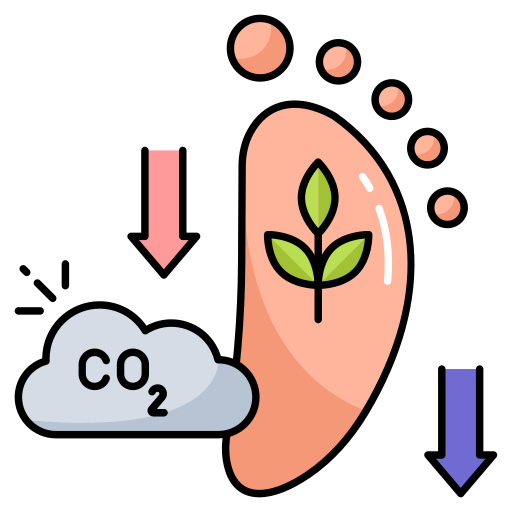 huella de carbono icono gratis