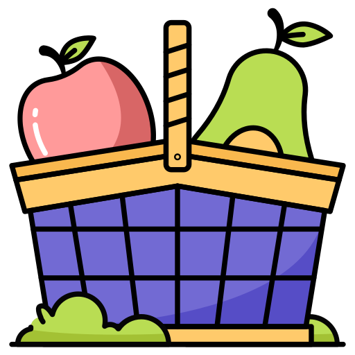 cesta de frutas icono gratis