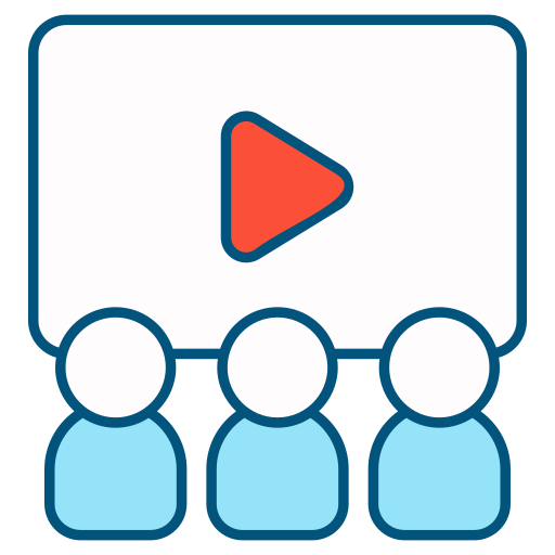 mirando pelicula icono gratis