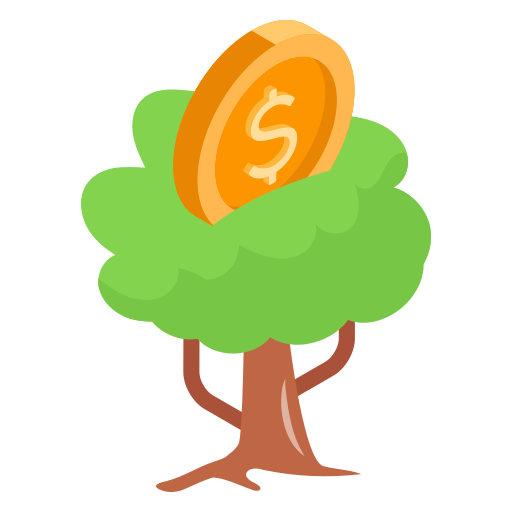 Árbol del dinero icono gratis