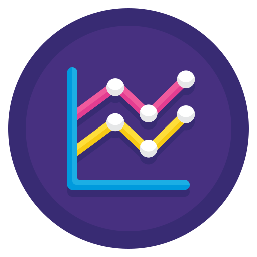 Line chart - free icon