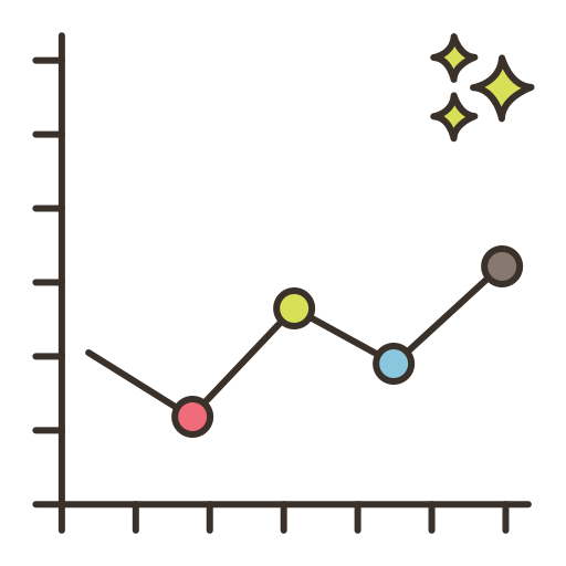 gráfico de líneas icono gratis