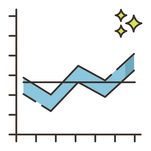 gráfico de linea icono gratis