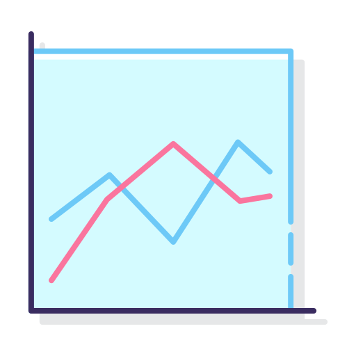 Gráfico de líneas icono gratis