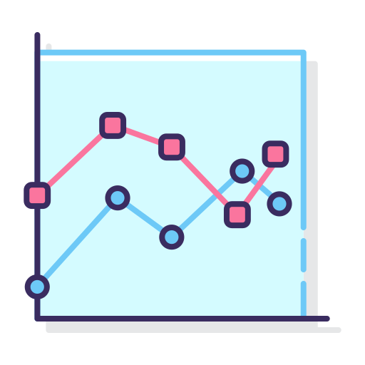 Gráfico de líneas icono gratis