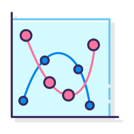 Gráfico de líneas icono gratis