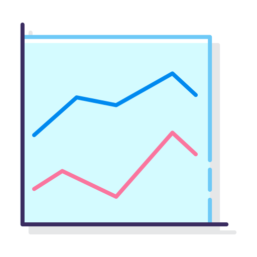 Gráfico de líneas icono gratis