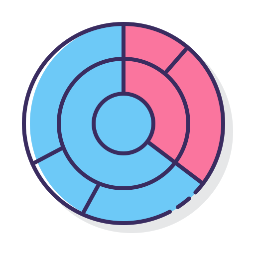 Gráfico circular icono gratis