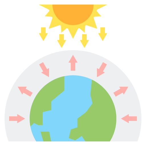 Greenhouse effect Flaticons Flat icon