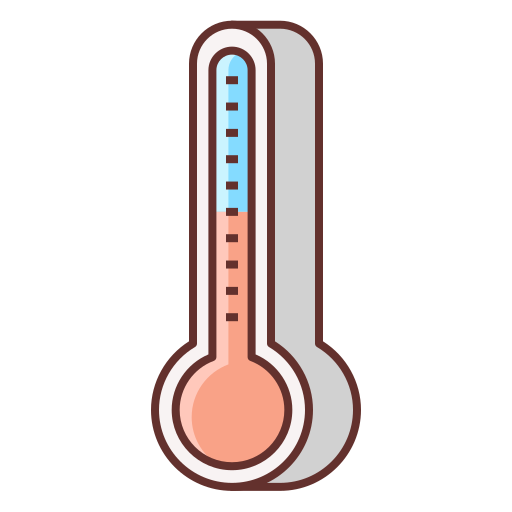 Thermometer Flaticons Lineal Color icon