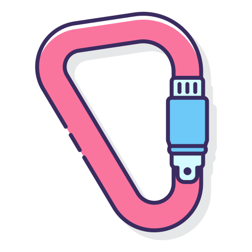 Carabiner Flaticons Lineal Color Icon