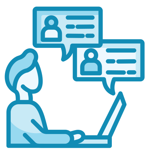 comunicación en equipo icono gratis