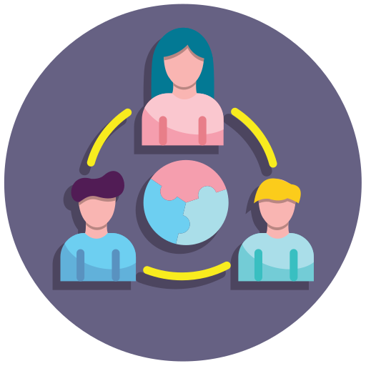 Team collaboration free icon