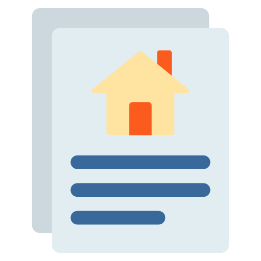 contrato inmobiliario icono gratis