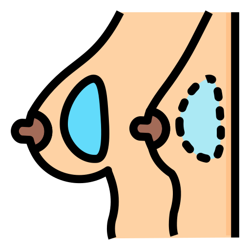 implante mamario icono gratis