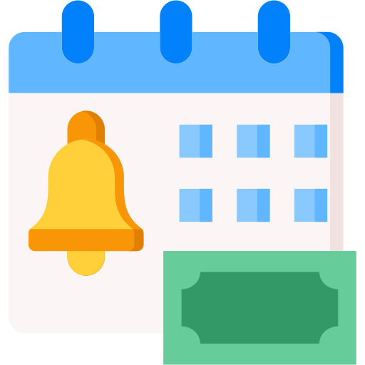 calendario de pagos icono gratis