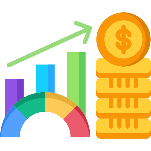 indicadores económicos icono gratis