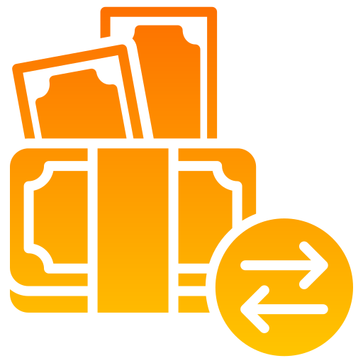 flujo de fondos icono gratis