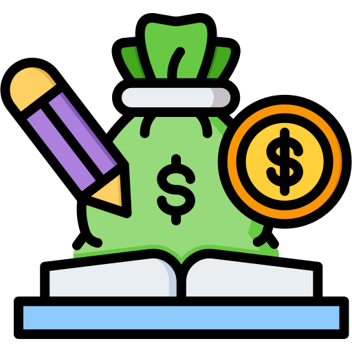 alfabetización financiera icono gratis