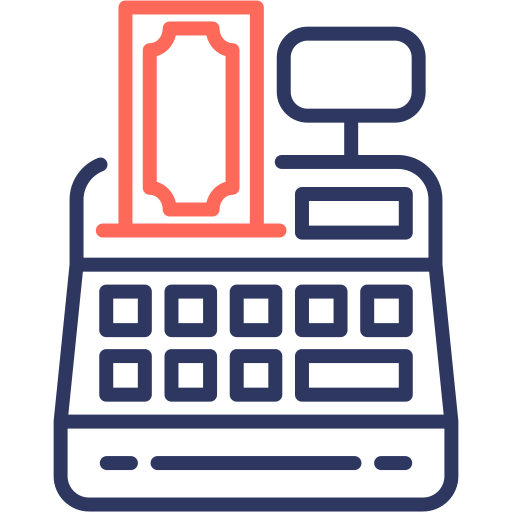 caja registradora icono gratis