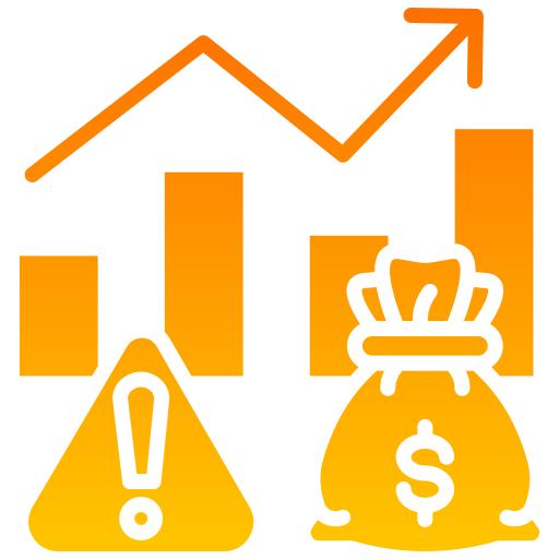 inversión de riesgo icono gratis