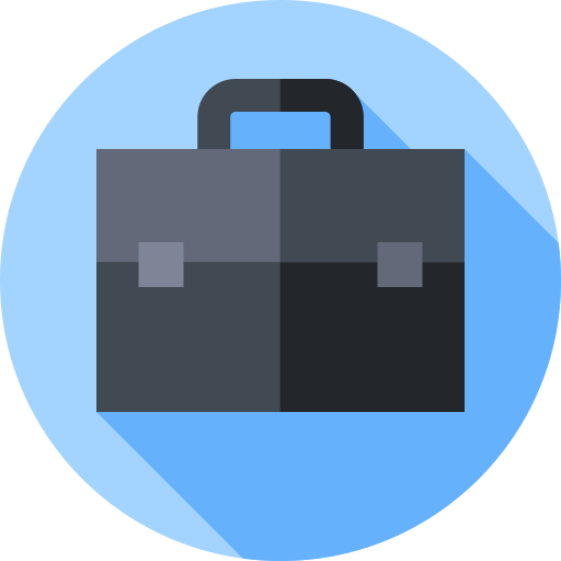 Briefcase Flat Circular Flat icon