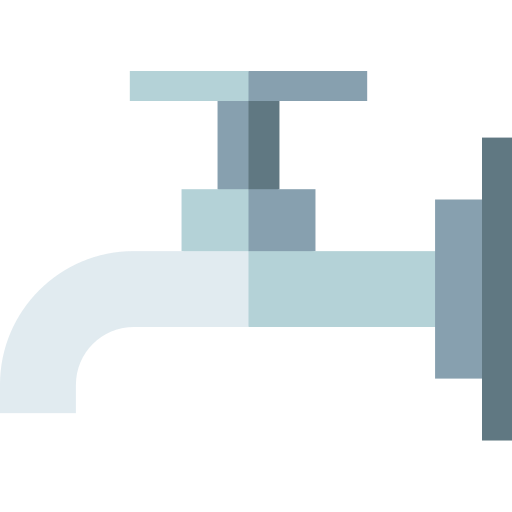 Water tap Basic Straight Flat icon