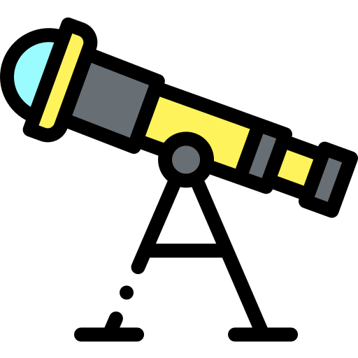 telescopio icono gratis