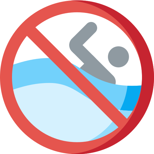 No swimming - Free signaling icons