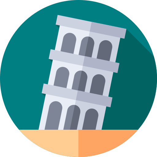 Leaning tower of pisa - Free monuments icons