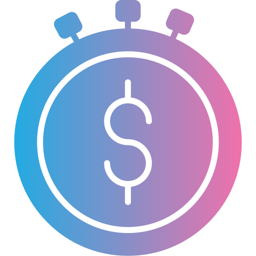 el tiempo es dinero icono gratis