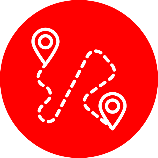 mapa de ruta icono gratis