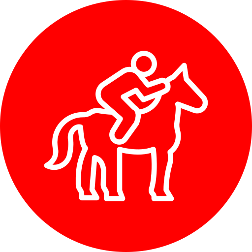 jinete a caballo icono gratis