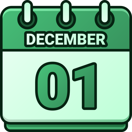 1 de diciembre icono gratis