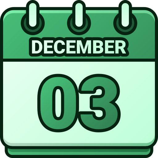 3 de diciembre icono gratis