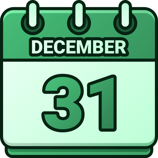 31 de diciembre icono gratis