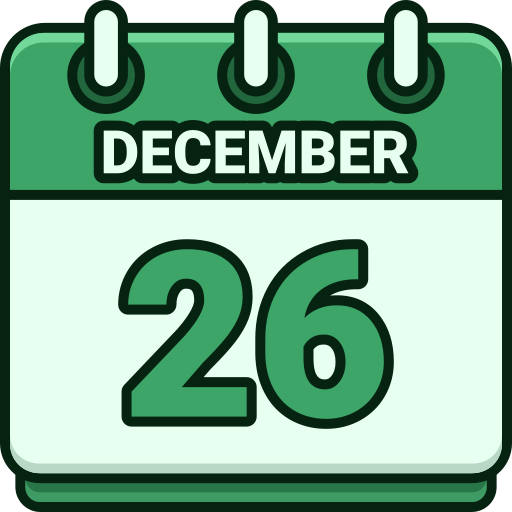 26 de diciembre icono gratis