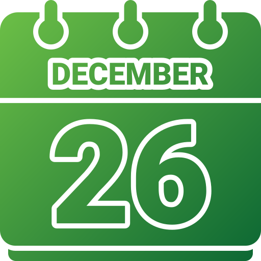 26 de diciembre icono gratis