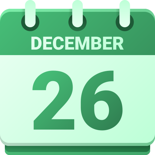 26 de diciembre icono gratis