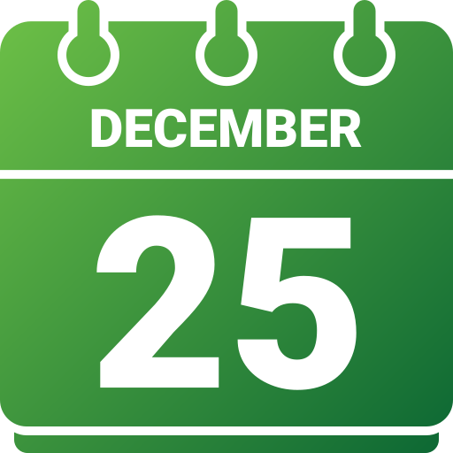 25 de diciembre icono gratis