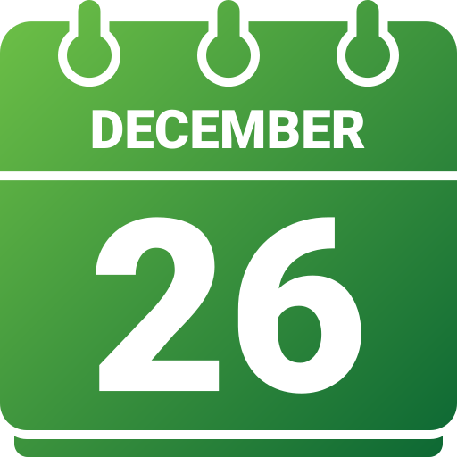 26 de diciembre icono gratis