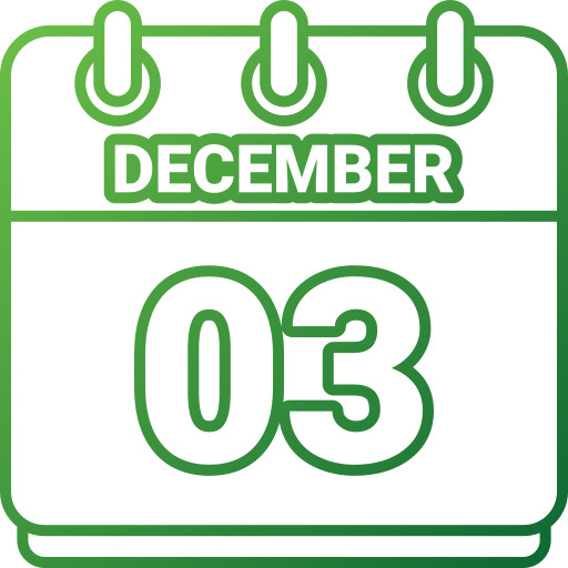 3 de diciembre icono gratis