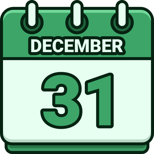 31 de diciembre icono gratis